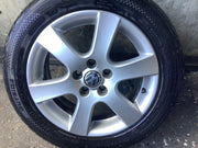 VOLKSWAGEN POLO 9N3 ALLOY WHEEL 15'' 6Q0601025R WITH TYRE 195X55X15 2005 20095