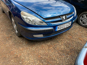 PEUGEOT 607 FRONT BUMPER IN  PIANA BLUE PAINT CODE KMW1