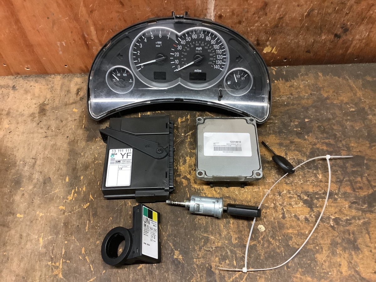 VAUXHALL CORSA C 1.4 AUTOMATIC PETROL ECU KIT 12214810 HSFI 2.5 Z14XE 2002 20067