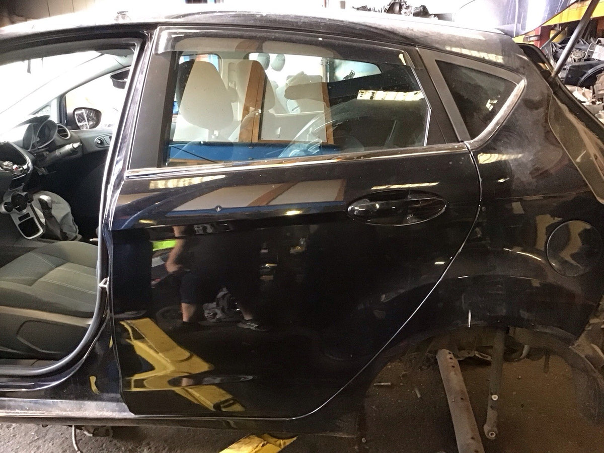 FORD FIESTA MK7 PASSENGER'S SIDE N/S REAR DOOR IN PANTHER BLACK  2008 20171