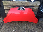PEUGEOT 107 BONNET IN SCARLET RED PAINT CODE KJH 2005 20121