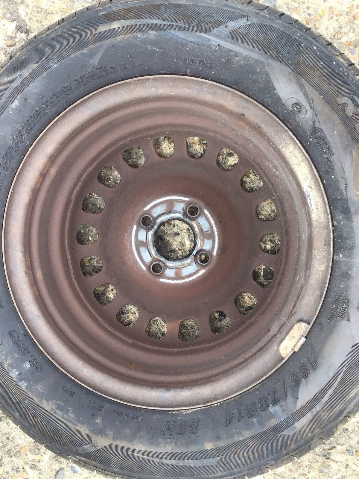 VAUXHALL CORSA D SPARE WHEEL 14'' STEEL RIM TYRE 185X70X14 2006 201412