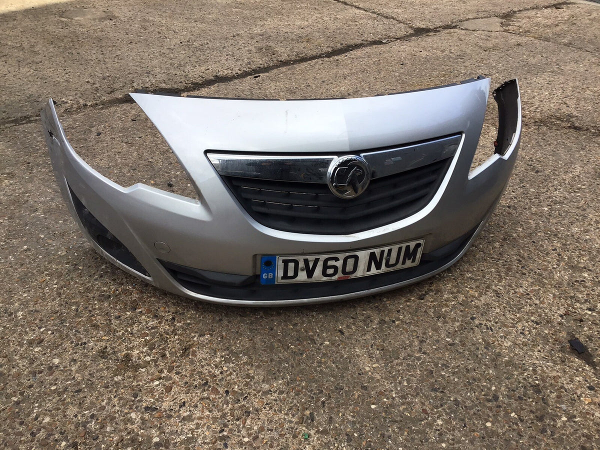 VAUXHALL MERIVA B FRONT BUMPER SILVER DAMAGED 2010 20173