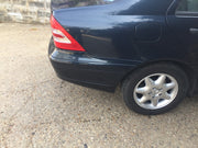 MERCEDES C CLASS W203  COMPLETE REAR BUMPER WITH PARKING SENSORS PAINT 189U  2