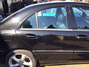 MERCEDES C CLASS W203 DRIVER'S SIDE REAR DOOR OBSIDIAN BLACK 197 2001 20073