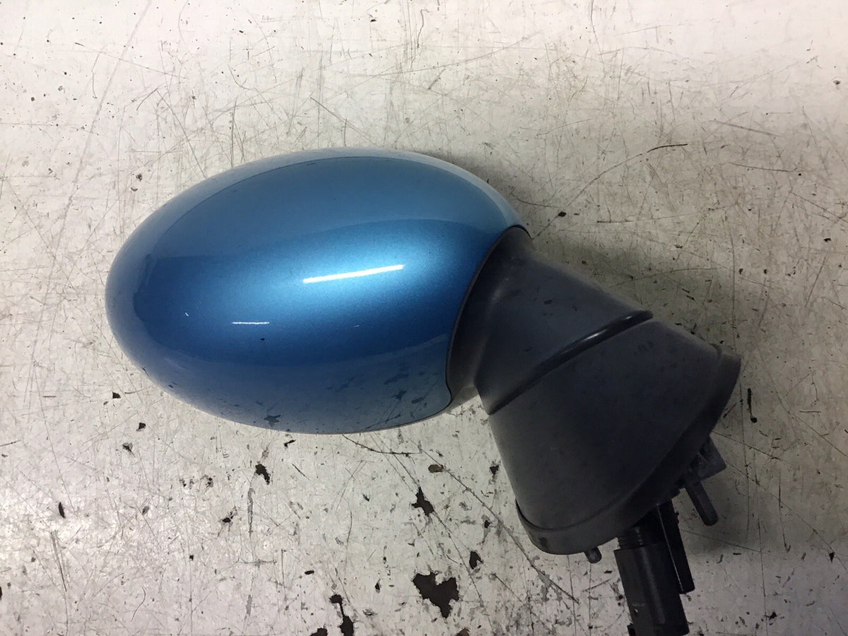 BMW MINI ONE R53 DRIVER'S SIDE O/S DOOR MIRROR ELECTRIC BLUE METTALIC 2001 20062