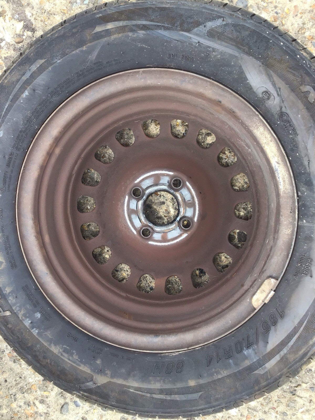 VAUXHALL CORSA D SPARE WHEEL 14'' STEEL RIM TYRE 185X70X14 2006 201411