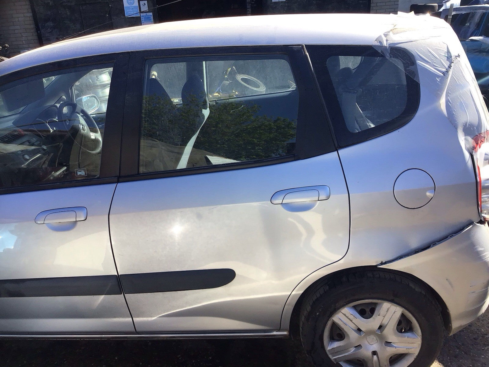 HONDA JAZZ MK2 PASSENGERS SIDE REAR DOOR SATIN SILVER METALLIC NH623M 2002 20080