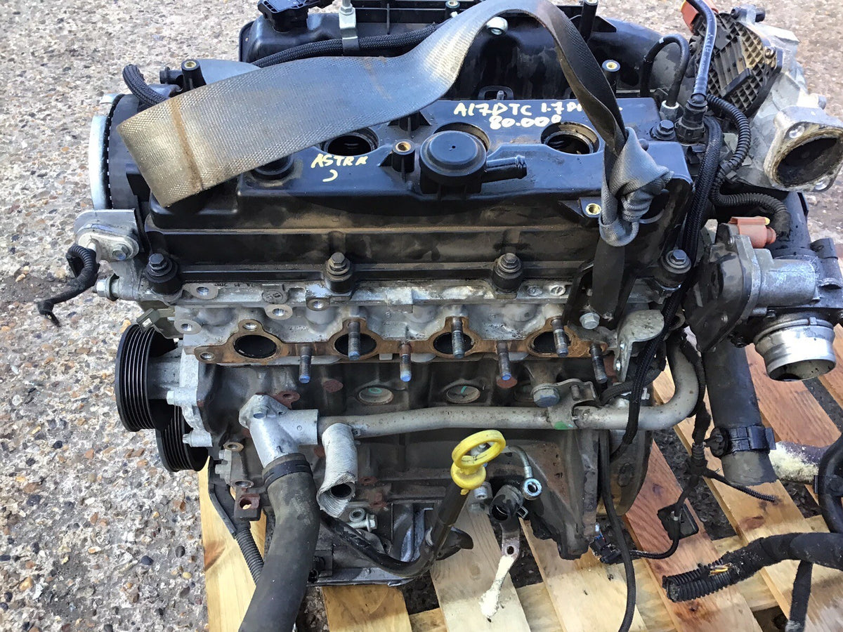 VAUXHALL ASTRA J 1.7 CDTI DIESEL ENGINE  CODE A17DTC 80000 MILES BARE 2010 20153