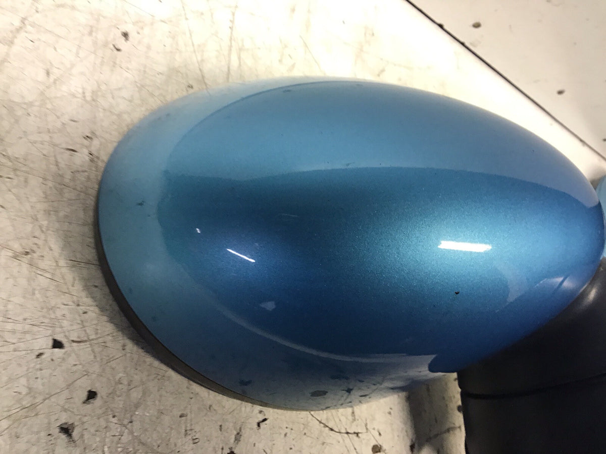 BMW MINI ONE R53 DRIVER'S SIDE O/S DOOR MIRROR ELECTRIC BLUE METTALIC 2001 20061