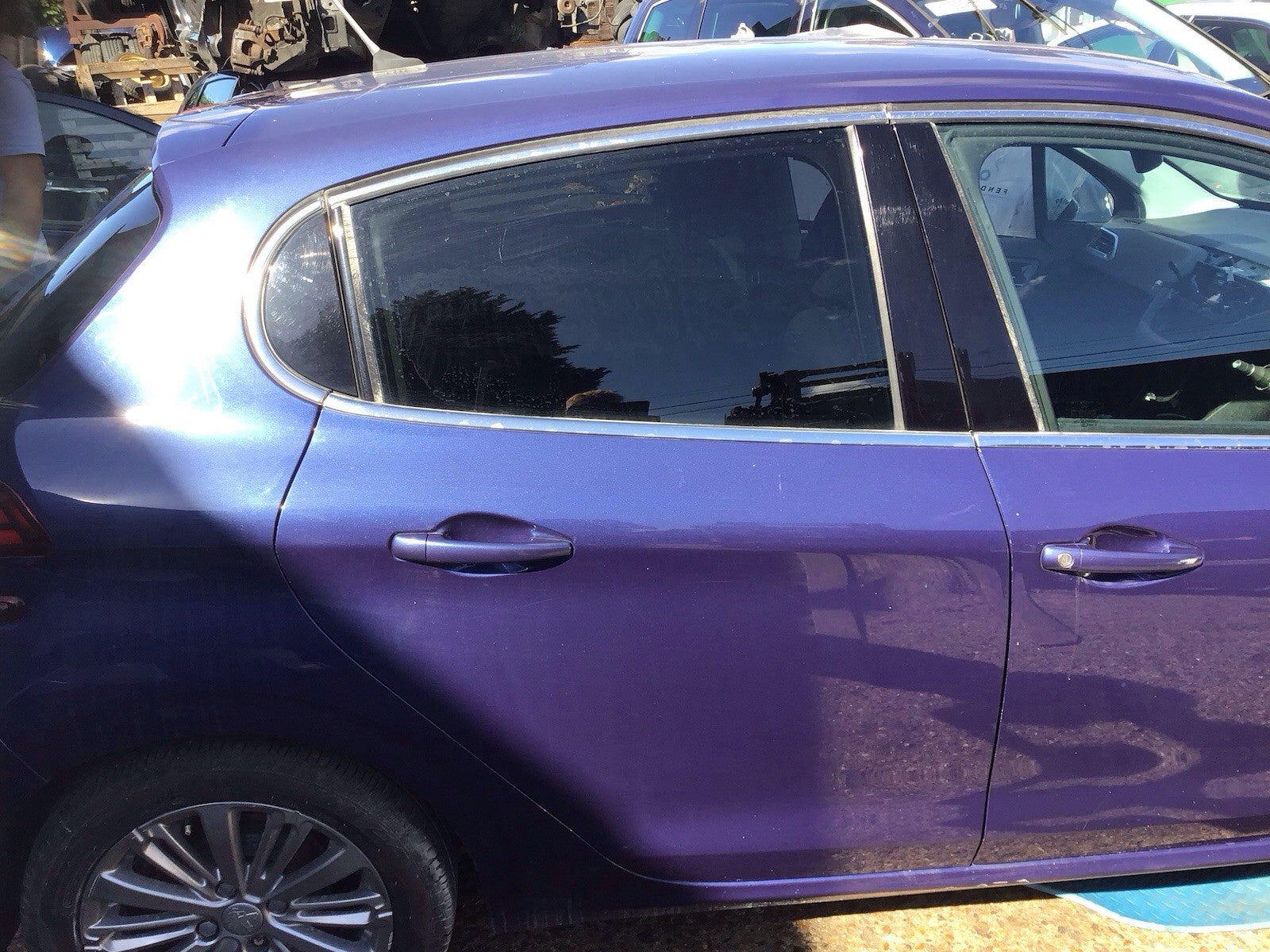 PEUGEOT 208 DRIVERS SIDE REAR  DOOR  VIRTUAL BLUE KUC  5 DOOR MODEL 2012 20181