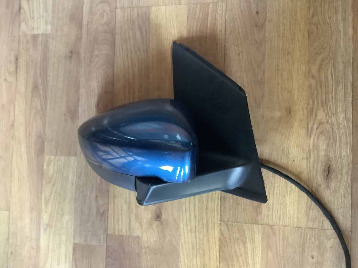 VOLKSWAGEN POLO 6C DRIVER SIDE O/S ELECTRIC DOOR MIRROR SILK BLUE LD5L 2014 20176