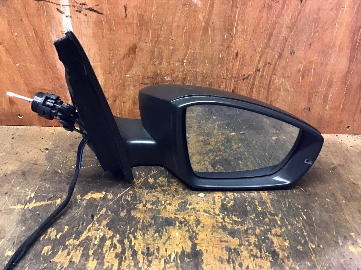 VOLKSWAGEN POLO 6R DRIVER SIDE O/S DOOR MIRROR GREY MANUAL 2009 20150