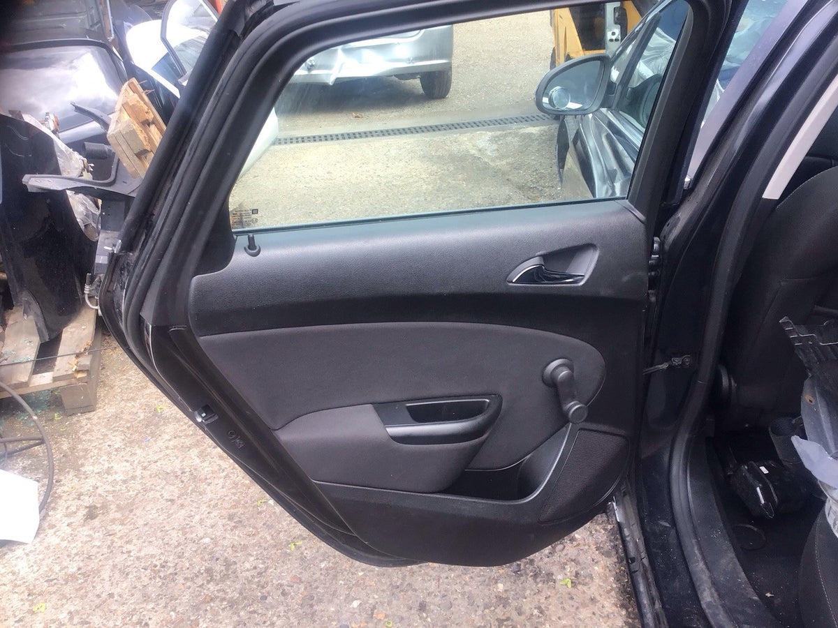 VAUXHALL ASTRA J PASSENGER SIDE N/S REAR DOOR  CARBON FLASH BLACK Z22C 2010 201510