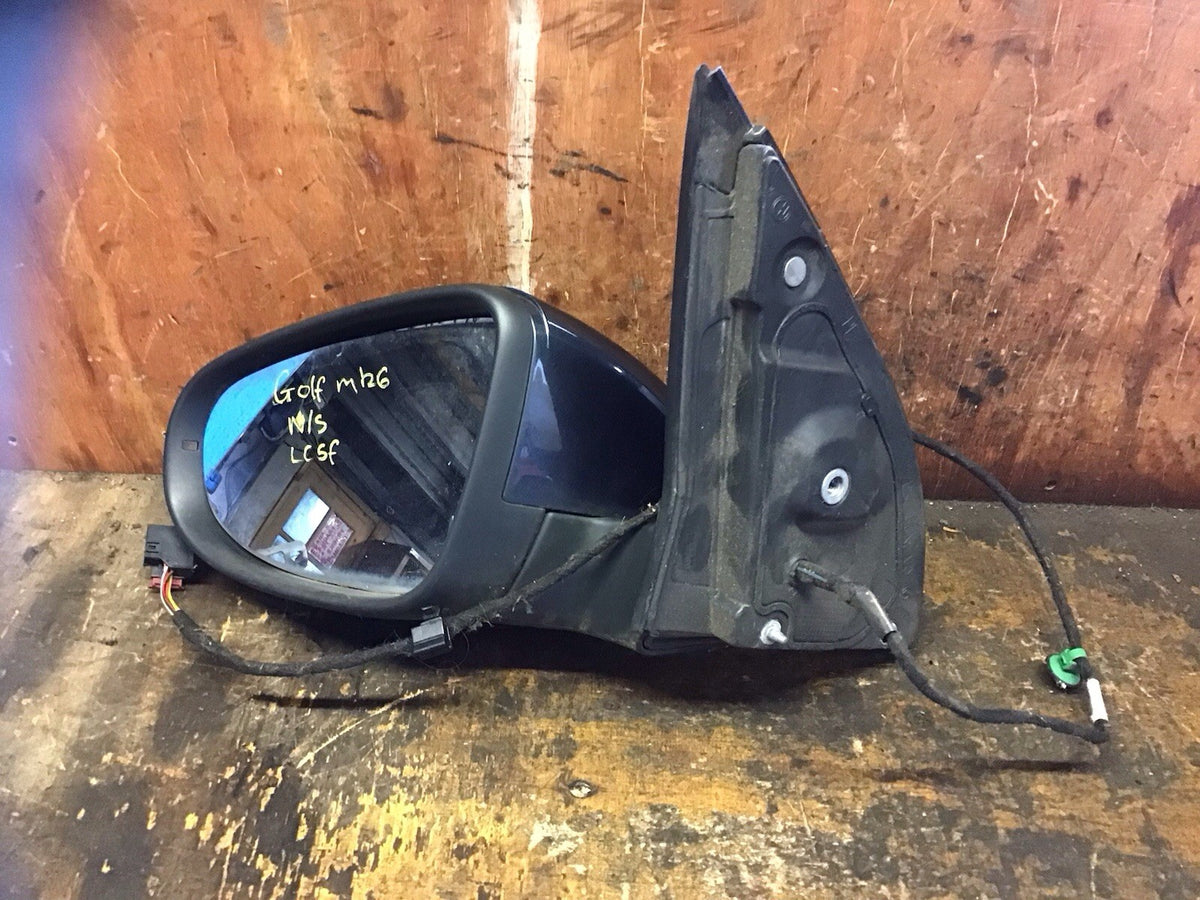 VOLKSWAGEN GOLF MK6 PASSENGER'S SIDE MIRROR BLUE GRAPHITE PEARL  LC5F  2009 20123