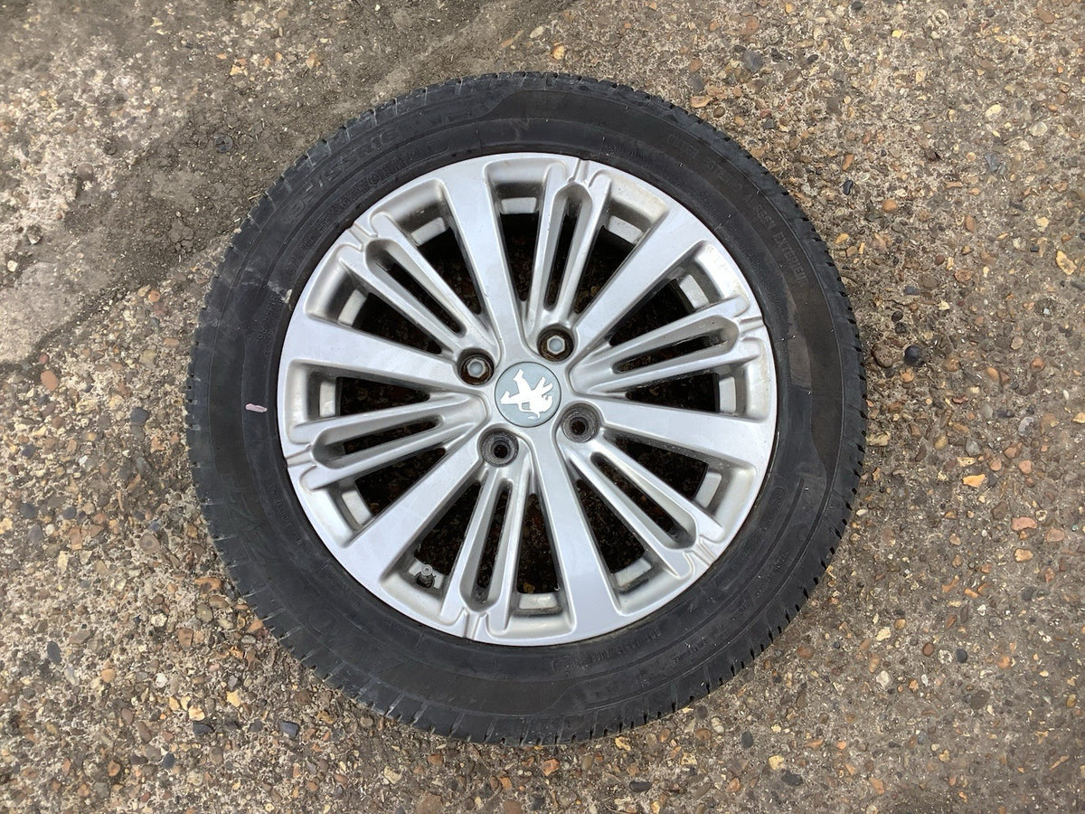 PEUGEOT 208 ALLOY WHEEL 16'' 9808137577 TYRE 195X55X15 2012 20190