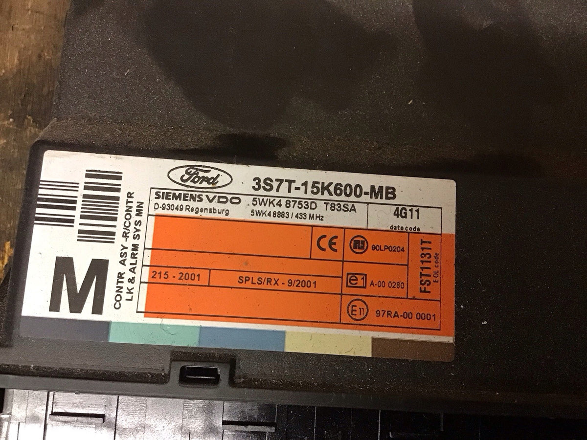FORD MONDEOMK3 2.0 PETROL ECU KIT 3S71 12A650 PB CJBA/CJBB 2001 200711