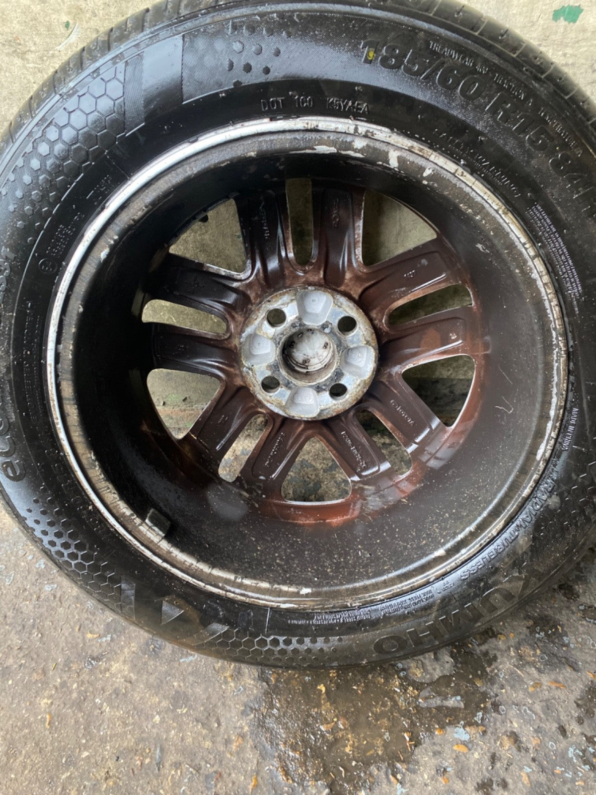 TOYOTA YARIS MK2 ALLOY WHEEL 15'' PZ406 B0675 ZC WITH TYRE 185X60X15 2006 20119