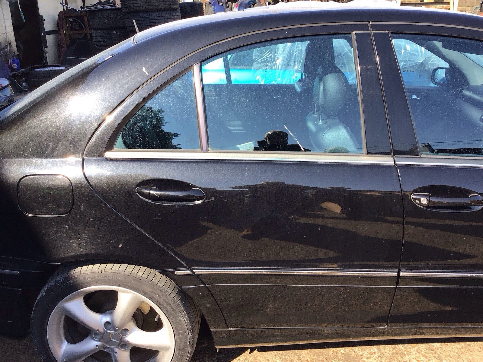 MERCEDES C CLASS W203 DRIVER'S SIDE REAR DOOR OBSIDIAN BLACK 197 2001 20071