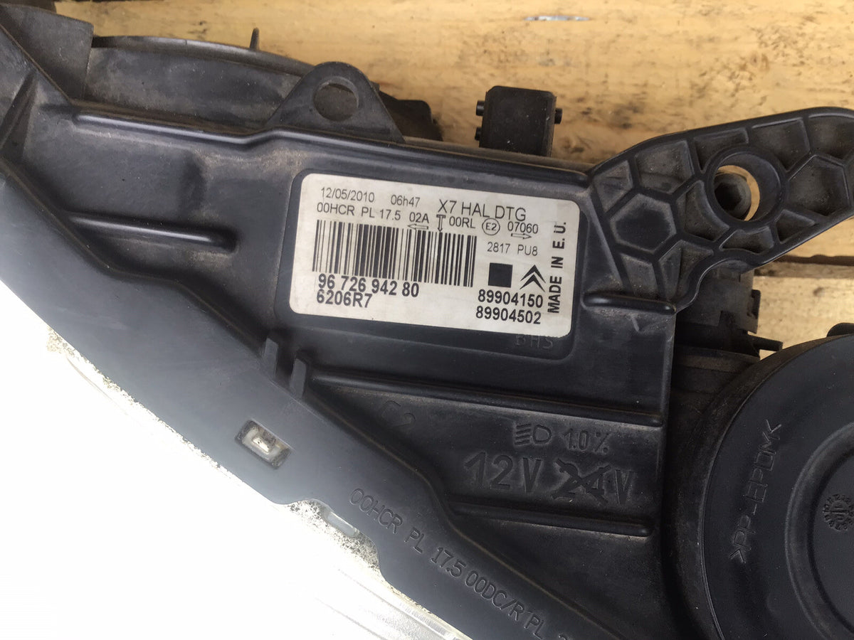 CITROEN C5 DRIVER'S SIDE O/S HEADLIGHT 9672694280 2010 20156