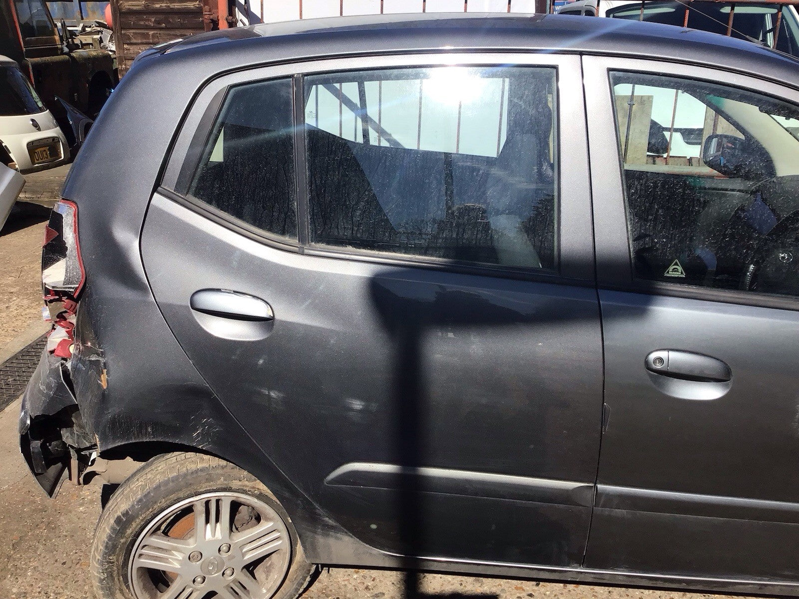 HYUNDAI i10 MK1 O/S DRIVERS SIDE REAR DOOR OYSTER GREY ML 2008 20110