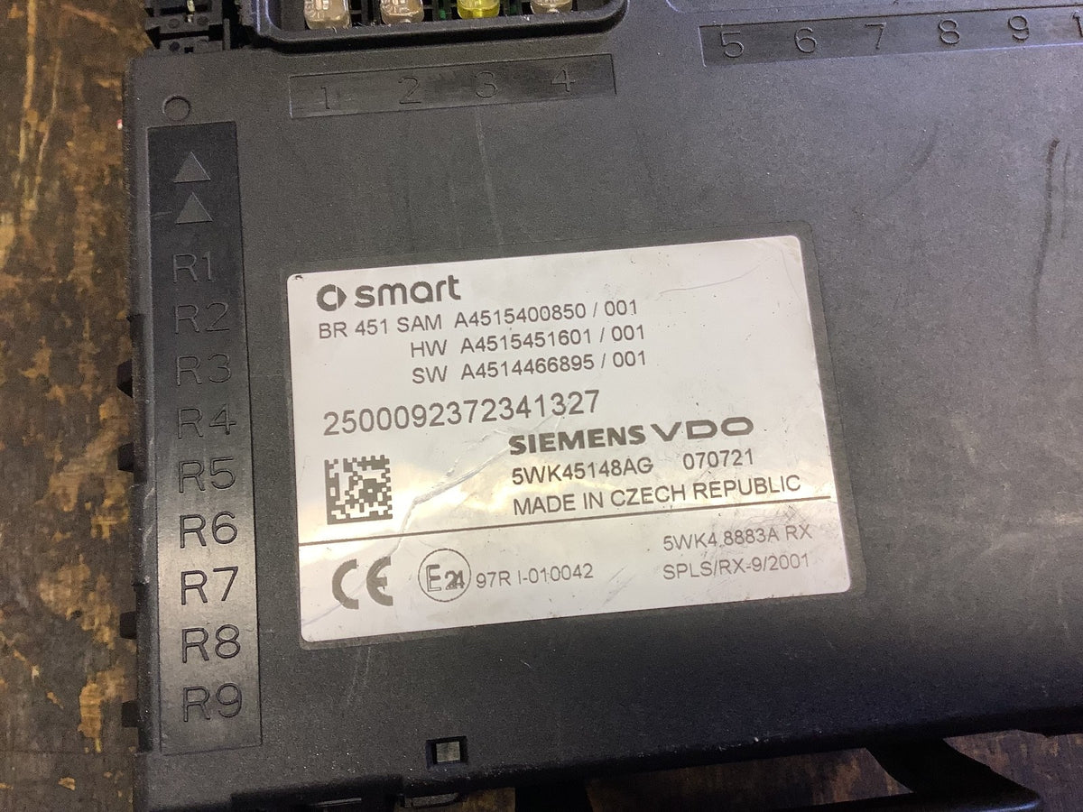 SMART FORTWO 1.0 PETROL ENGINE ECU KIT A1321532779 2008 201411