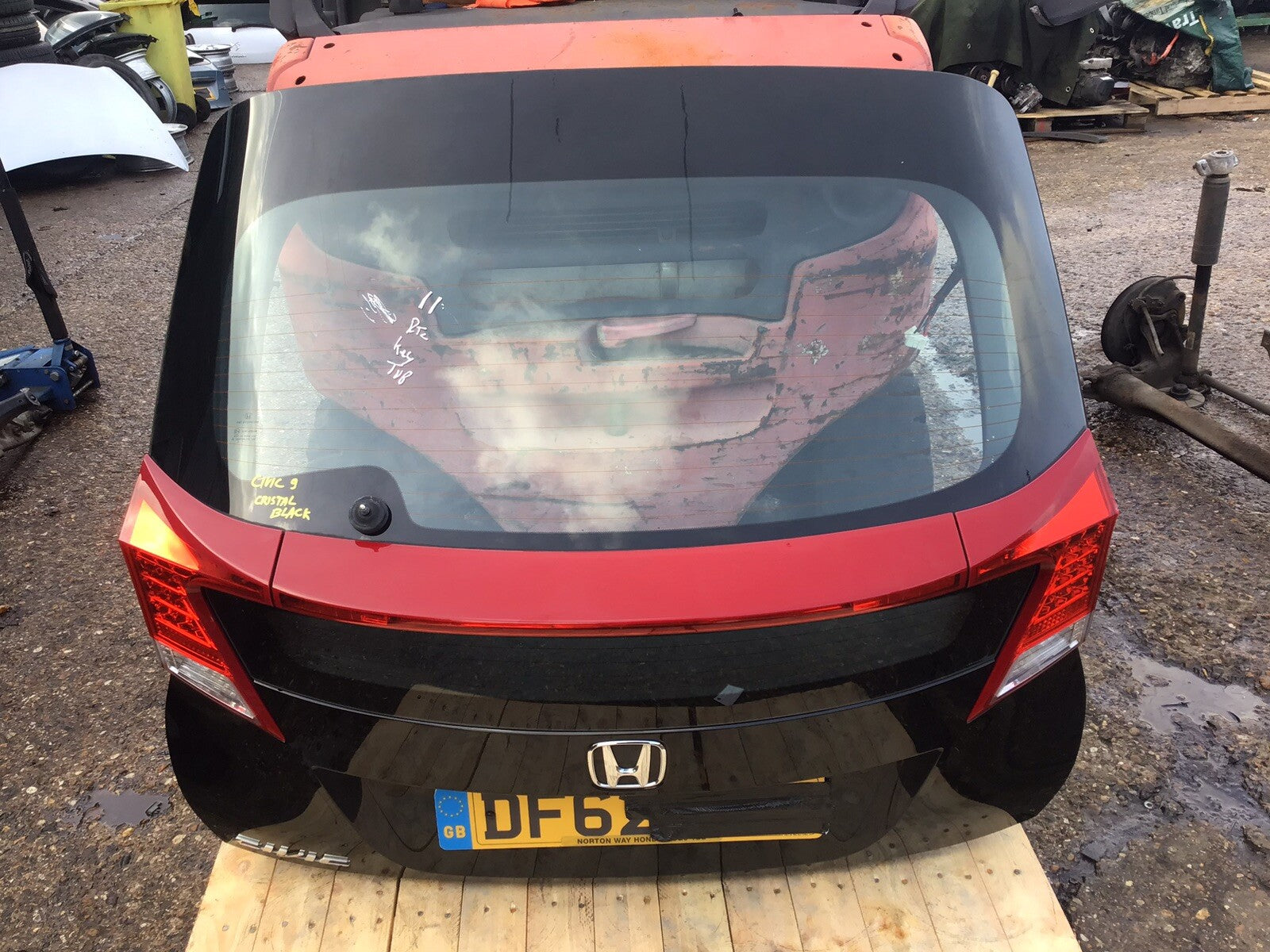 HONDA CIVIC MK9 TAILGATE CHRYSTAL BLACK NH731P 2012 20171