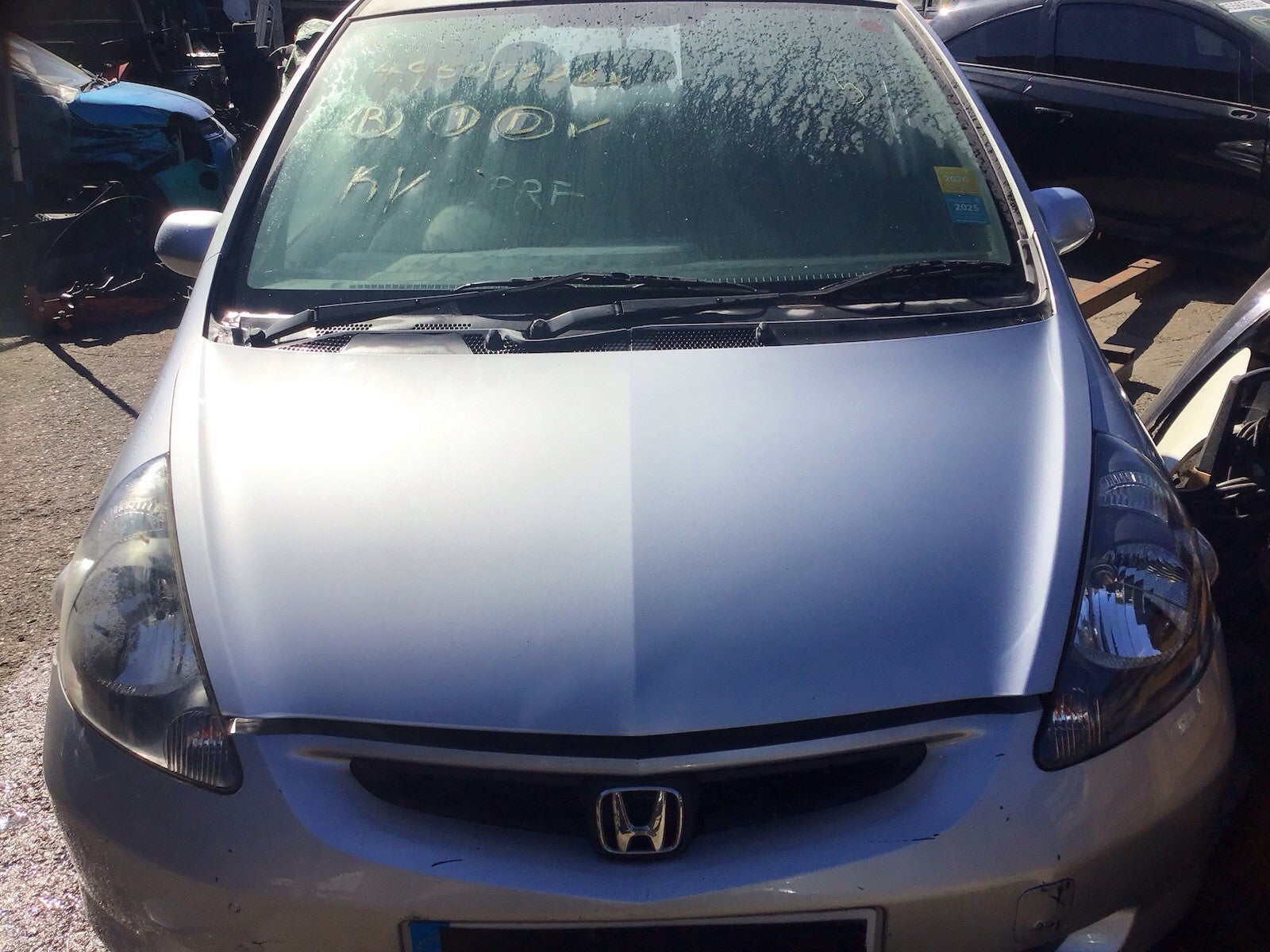 HONDA JAZZ MK2 BONNET SATIN SILVER METALLIC PAINT CODE NH623M  2002-20081