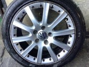 VOLKSWAGEN GOLF MK5 ALLOY WHEEL 17" 1K0601025K WITH TYRE 225X45X17 2002 20085