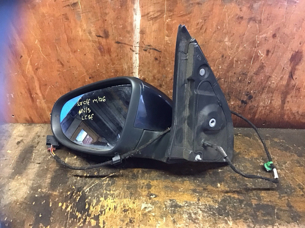 VOLKSWAGEN GOLF MK6 PASSENGER'S SIDE MIRROR BLUE GRAPHITE PEARL  LC5F  2009 20121