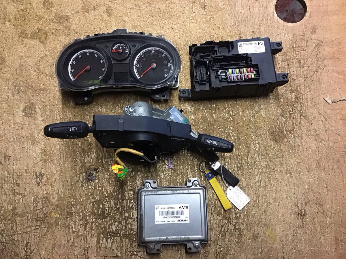 VAUXHALL CORSA D 1.2 PETROL ECU KIT 55577837 AAT0 A12XER 2010 20141