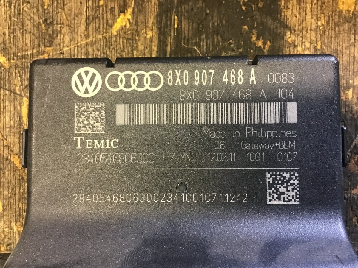 AUDI A3 8X GATEWAY CONTROL MODULE ECU 8X0907468A 2010 20183