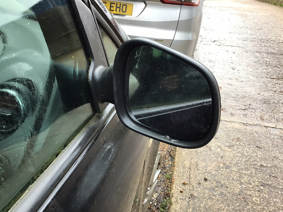 SEAT ALTEA DRIVER'S SIDE DOOR MIRROR PHANTOM BLACK METALLIC LZ9Y 2009 20144