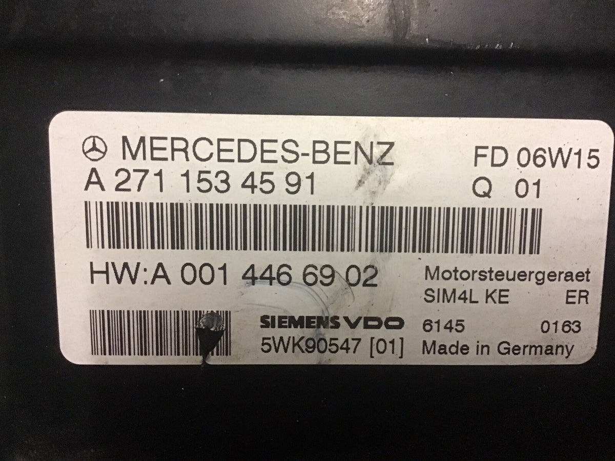 MERCEDES C180 COMPRESSOR ECU KIT A2711534591 W203 SIEMENS 5WK90547 2005 20093