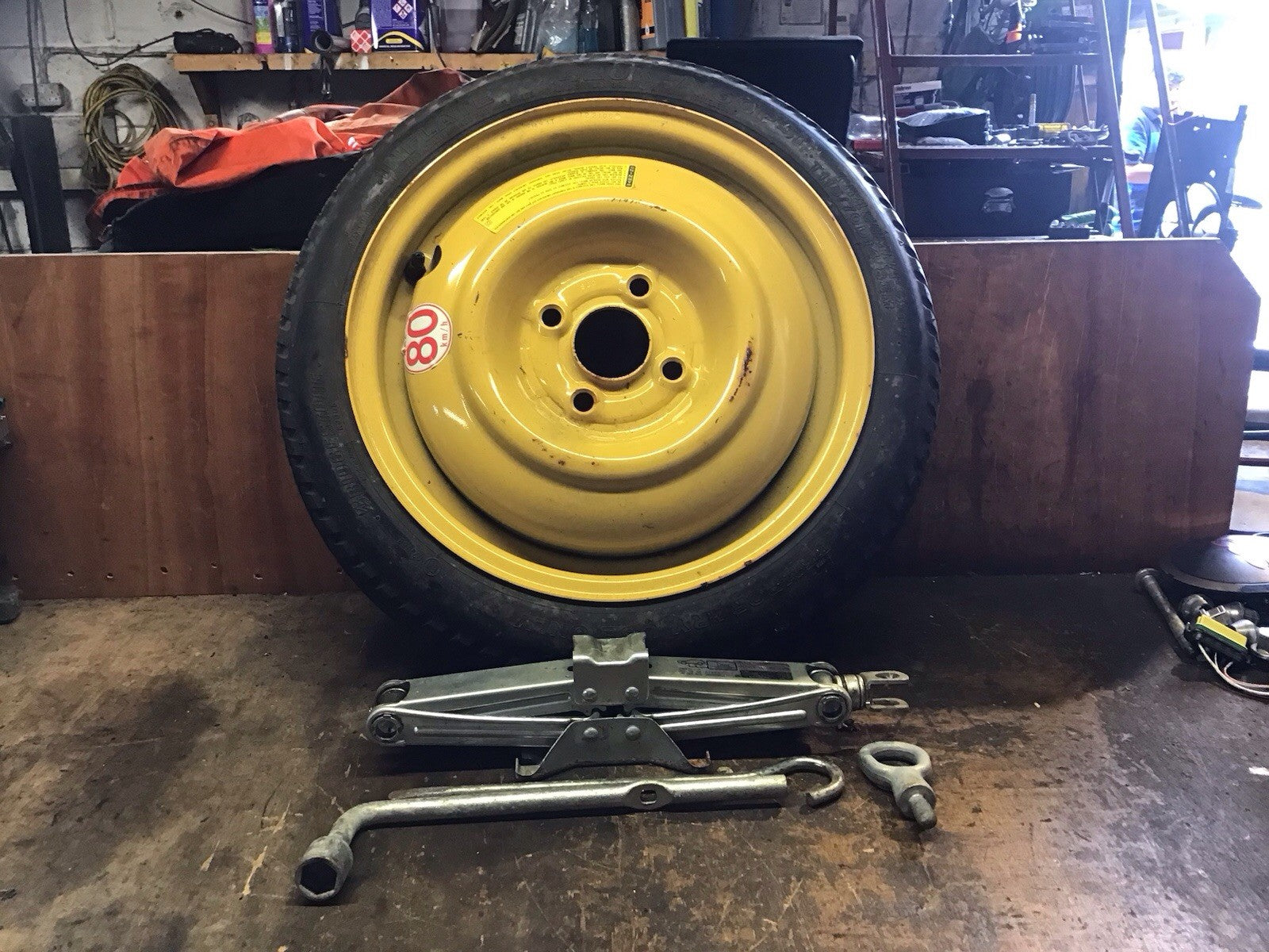 HONDA JAZZ MK2  SPARE WHEEL 14'' STEEL RIM TYRE 115X70X14 WITH TOOL KIT 08 20200