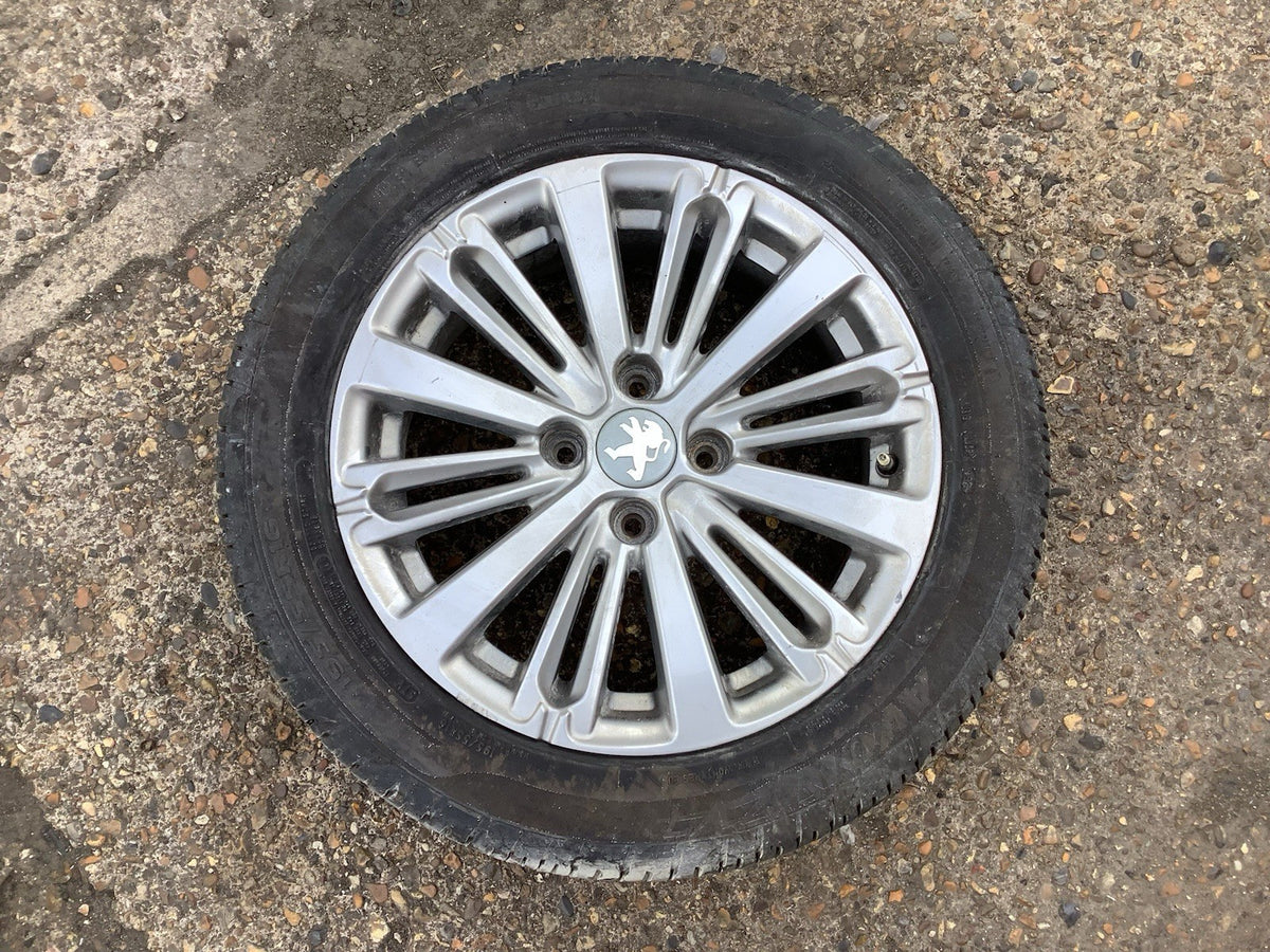 PEUGEOT 208 ALLOY WHEEL 16'' 9808137577 TYRE 195X55X15 2012 20192