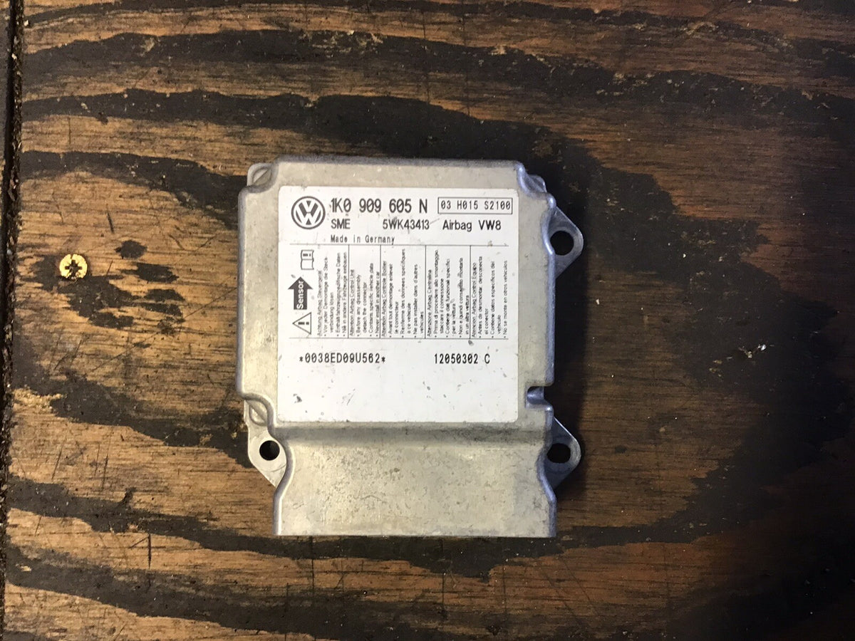 VW GOLF MK5 AIRBAG CONTROL MODULE ECU 1K0909605N 2003 20080