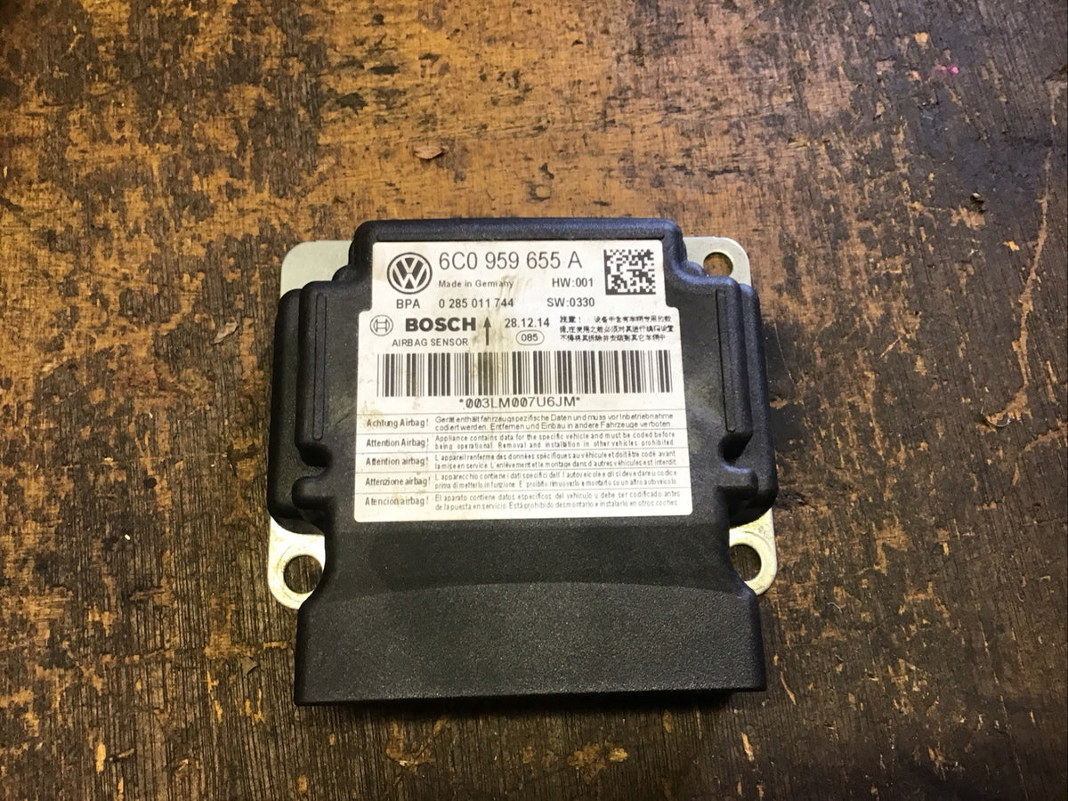 VOLKSWAGEN POLO 6C AIRBAG CONTROL MODULE ECU 6C0959655A 2014 20171