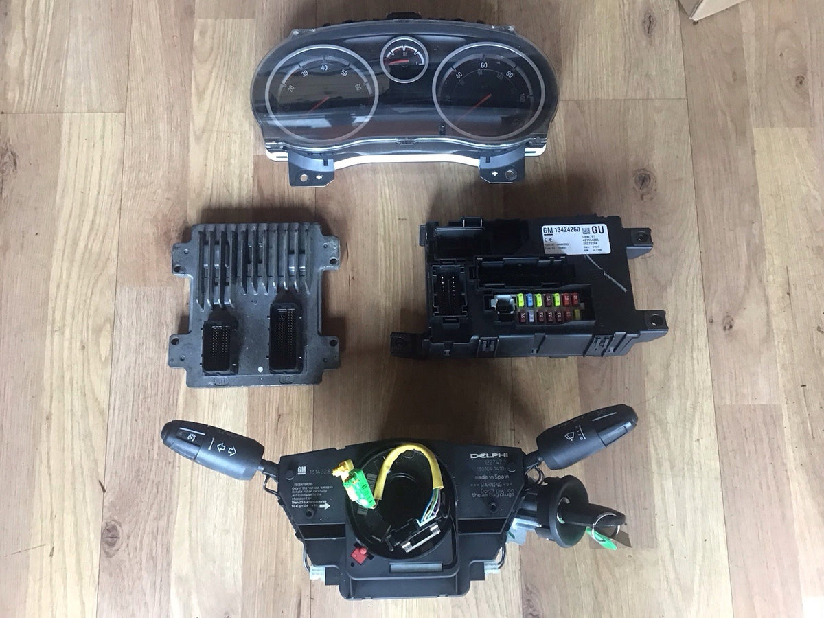 VAUXHALL CORSA D 1.4 PETROL ECU KIT 55590556 ABH0 2010 20141