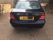 MERCEDES C CLASS W203  COMPLETE REAR BUMPER WITH PARKING SENSORS PAINT 189U  0