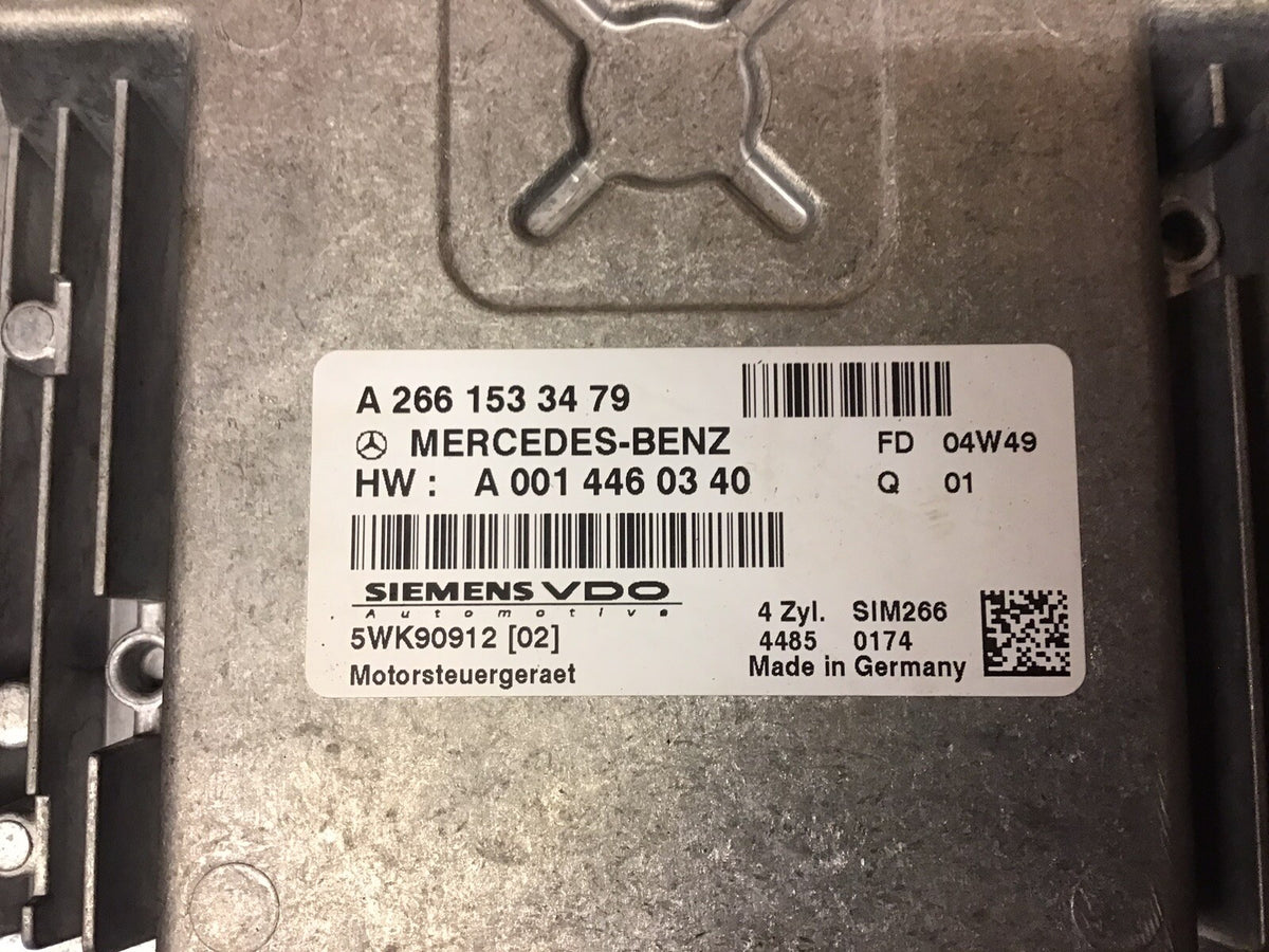 MERCEDES A CLASS W169 1.5 PETROL ENGINE CONTROL UNIT ECU A2661533479 2005 20123