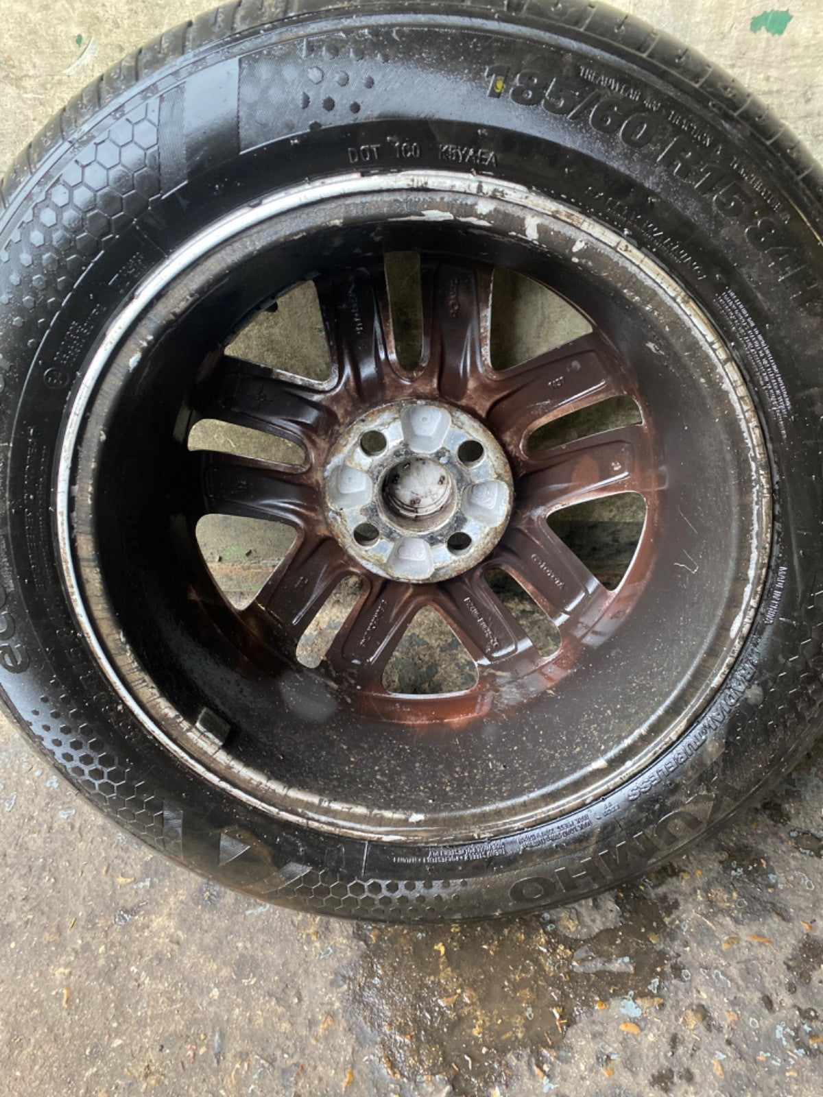 TOYOTA YARIS MK2 ALLOY WHEEL 15'' PZ406 B0675 ZC WITH TYRE 185X60X15 2006 201110