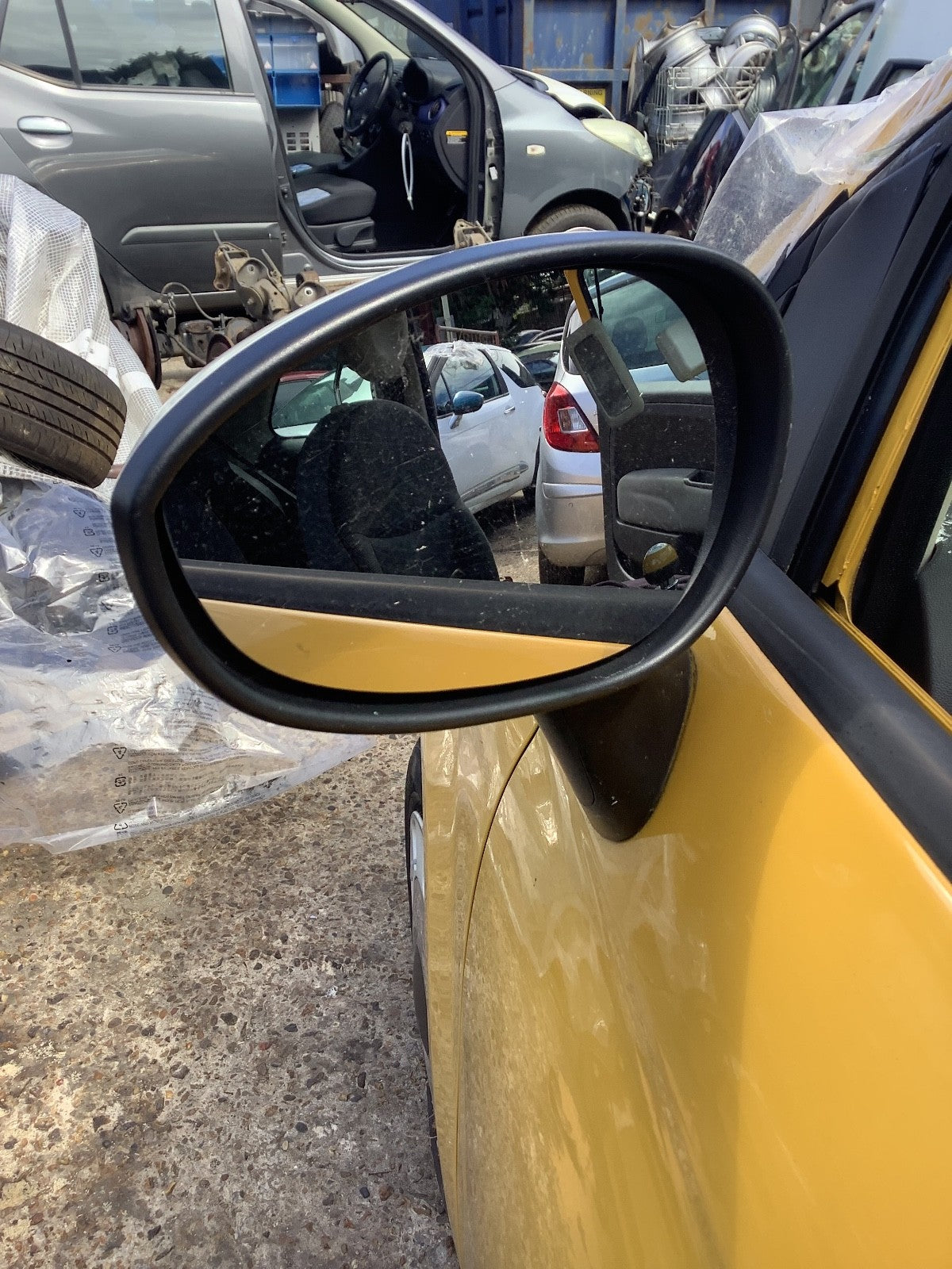 FIAT 500 PASSENGERS SIDE N/S DOOR MIRROR IN WHITE 2008 20154