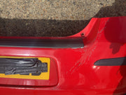 TOYOTA YARIS MK2 REAR BUMPER IN SUPER RED PAINT CODE 3P0 NEEDS PAINT 2006 200911