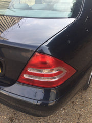MERCEDES C CLASS W203  COMPLETE REAR BUMPER WITH PARKING SENSORS PAINT 189U  4