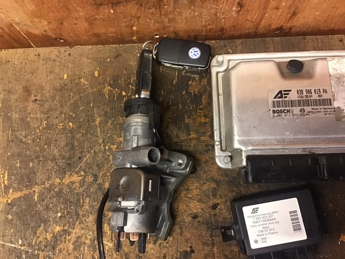 VOLKSWAGEN SHARAN 1.9 TDI ECU KIT 038906019PA 0281012932 2004 20105