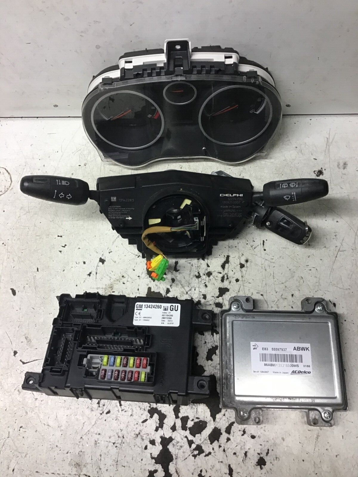 VAUXHALL CORSA D 1.2 PRTROL ECU KIT 55597937 ABWK A12XER 2006 2014 2