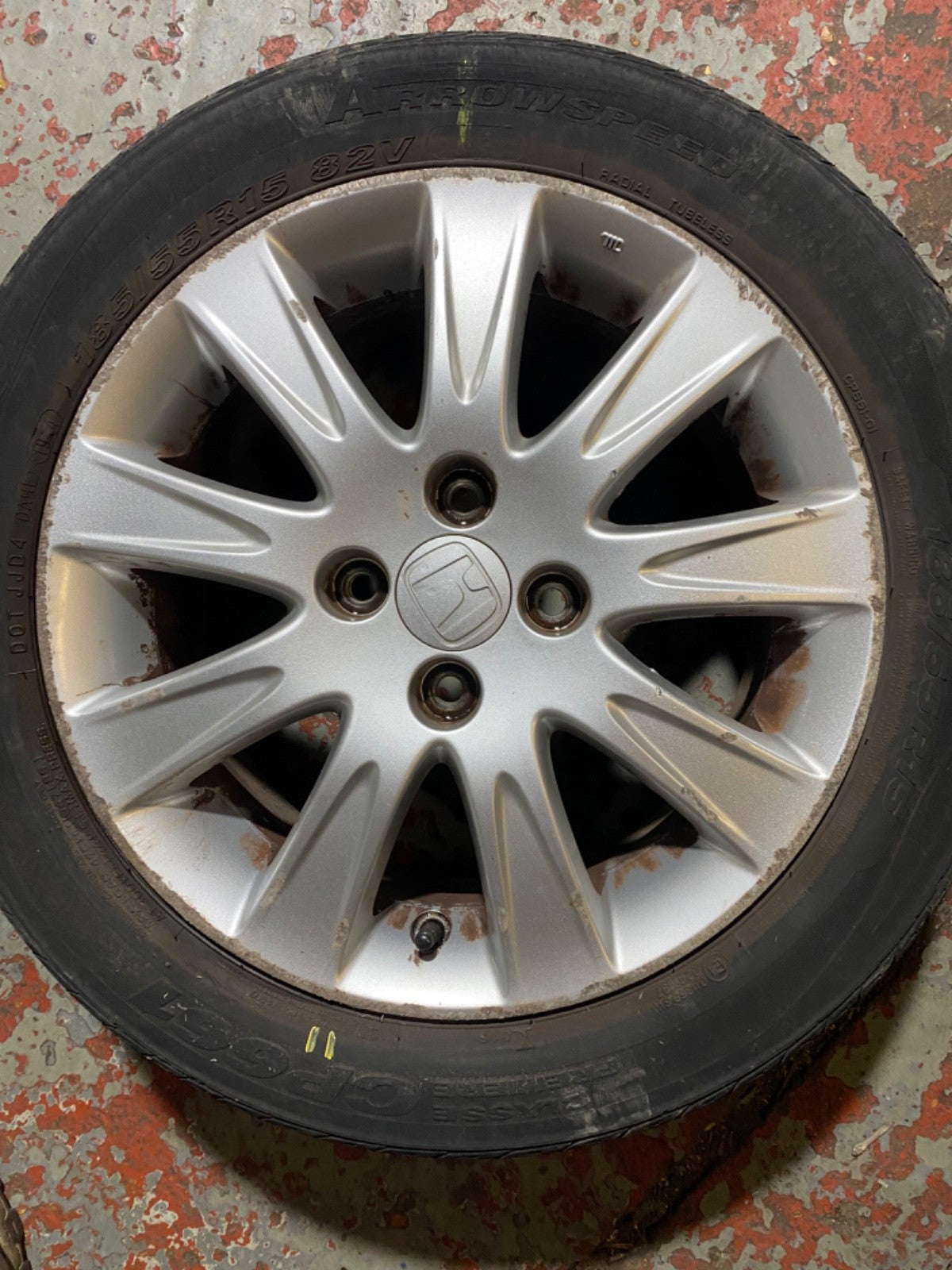 HONDA  JAZZ MK2  ALLOY WHEEL 15'' TYRE 185X55X15 2002 20083