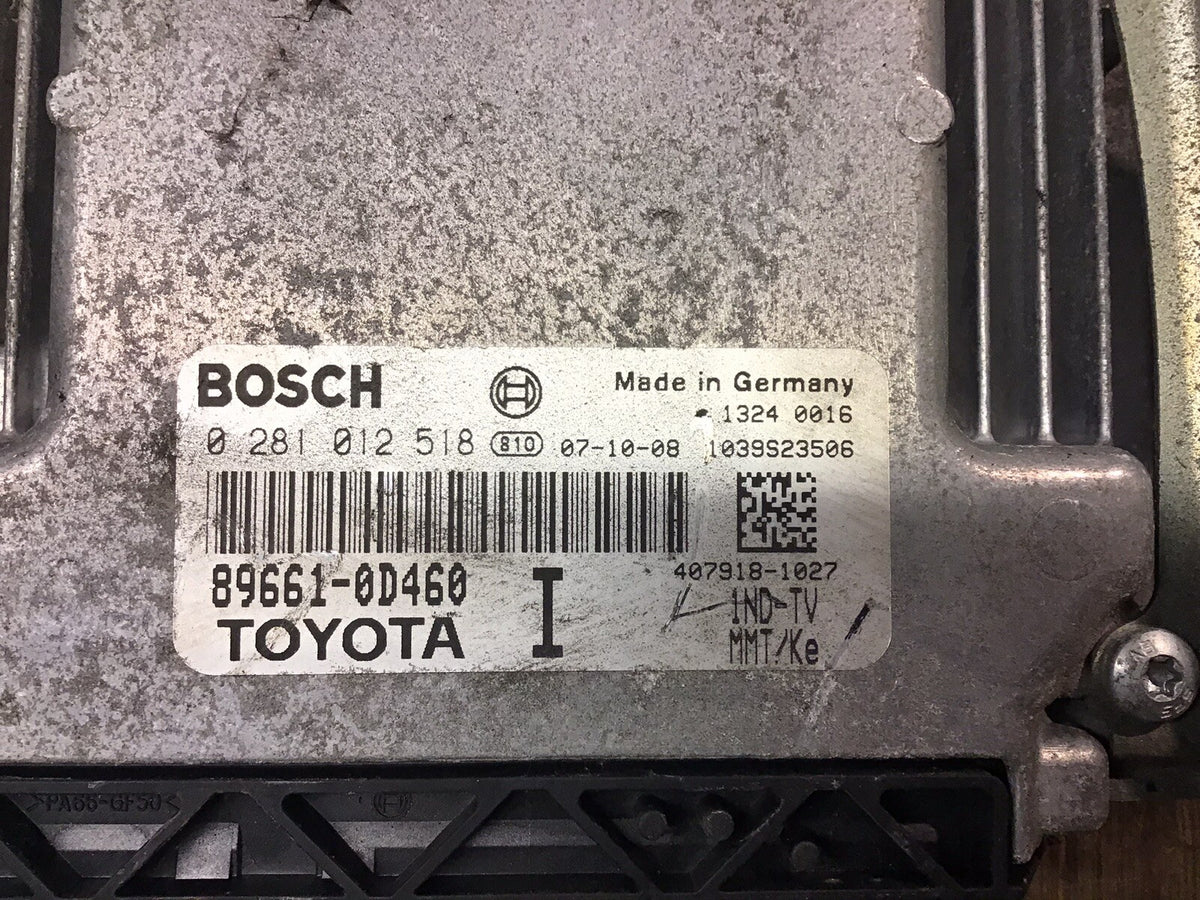 TOYOTA YARIS MK2 1.4 DIESEL D4D ENGINE CONTROL MODULE ECU 89661 0D460 2005 20116