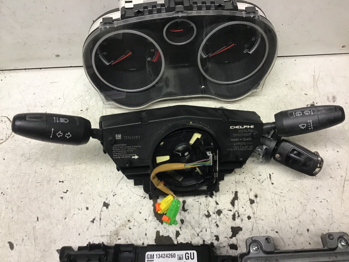 VAUXHALL CORSA D 1.2 PRTROL ECU KIT 55597937 ABWK A12XER 2006 2014 5